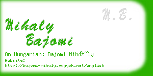 mihaly bajomi business card
